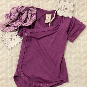 Kate Quinn Purple Kimono Onesie & Headband